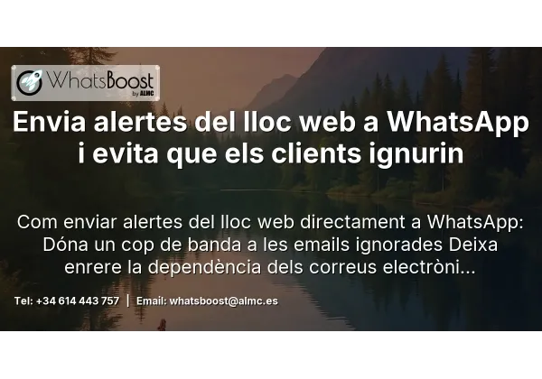 Envia alertes del lloc web a WhatsApp i evita que els clients ignurin