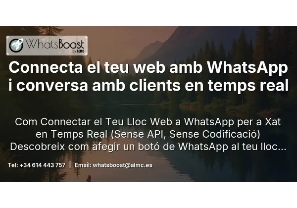 Connecta el teu web amb WhatsApp i conversa amb clients en temps real