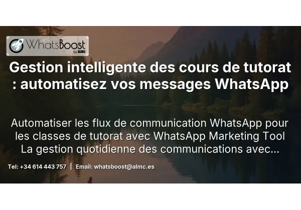 Automatisez la communication de vos cours particuliers avec WhatsApp
