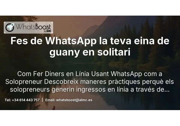 Fes de WhatsApp la teva eina de guany en solitari