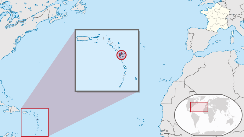 Mapa de Guadeloupe