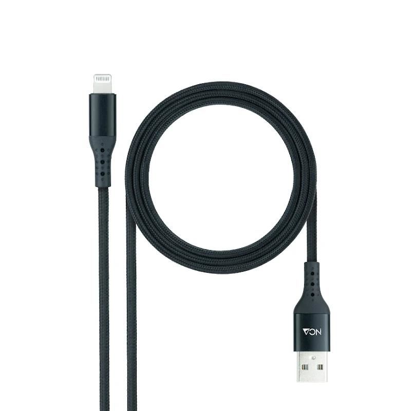 Cable Lightning a USB-A Nanocable 10.10.0401-COBK 1 m negre