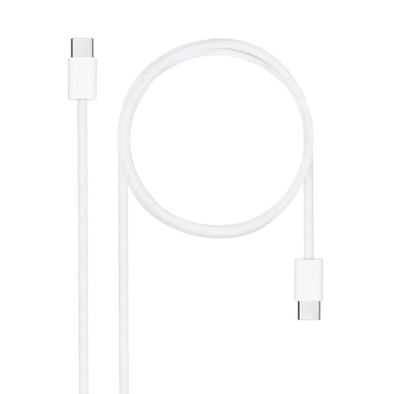 Câble USB-C 2.0 60W Nanocable 10.01.6001-CO blanc 1m