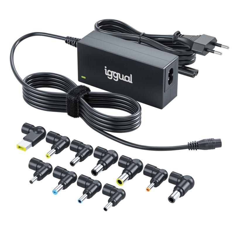 Carregador universal automàtic iggual CUA-11T 65W negre