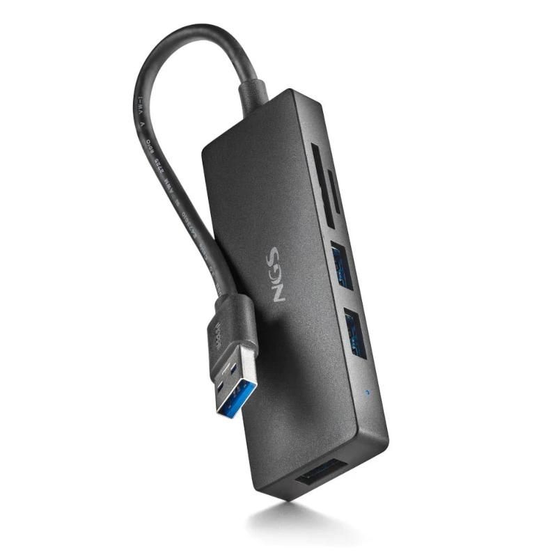 Hub USB NGS IHUBREADER 3.0 amb lector SD i microSD