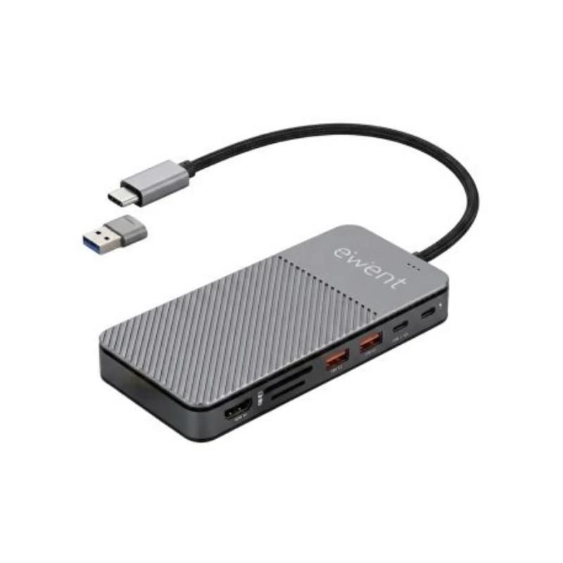 USB device Ewent EW1156 8en1 Estación acopl. USB-C Caja SSD