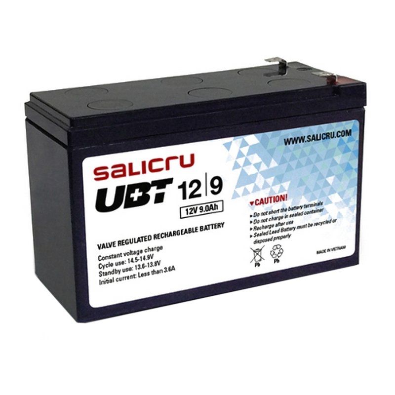 Bateria Salicru UBT 9Ah 12V VRLA per a SAI