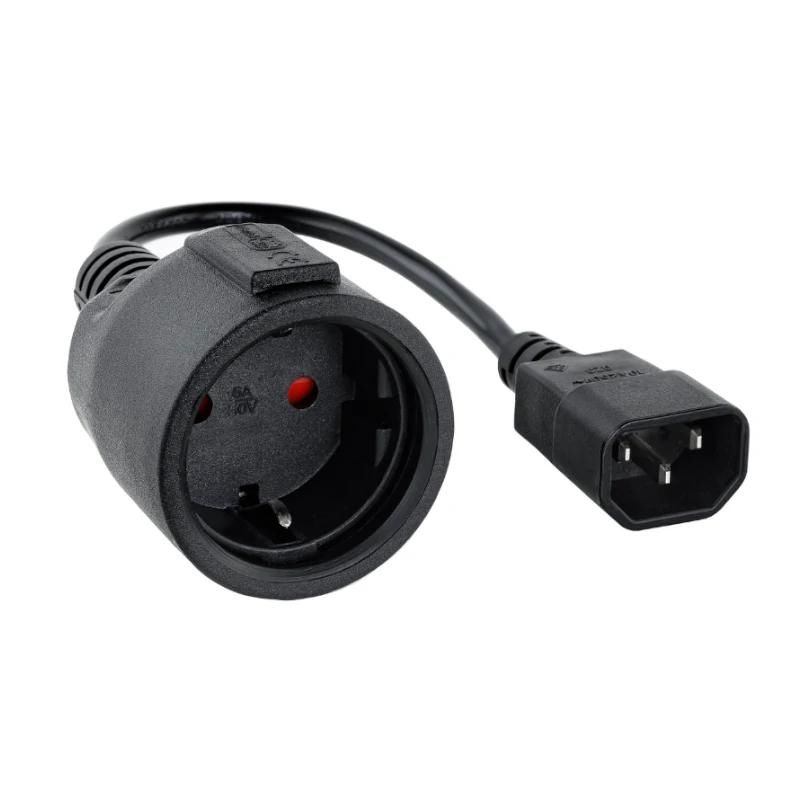 Câble adaptateur Nanocable C14 mâle vers CEE7 femelle 50 cm