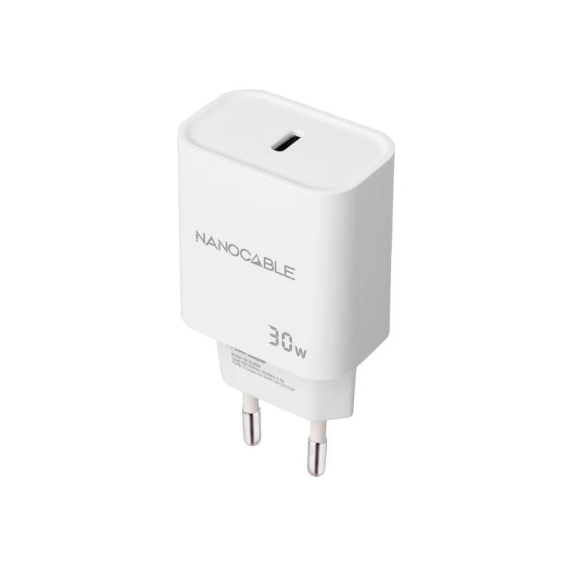 Carregador de paret Nanocable 10.10.2009 USB-C PD 30W Blanc