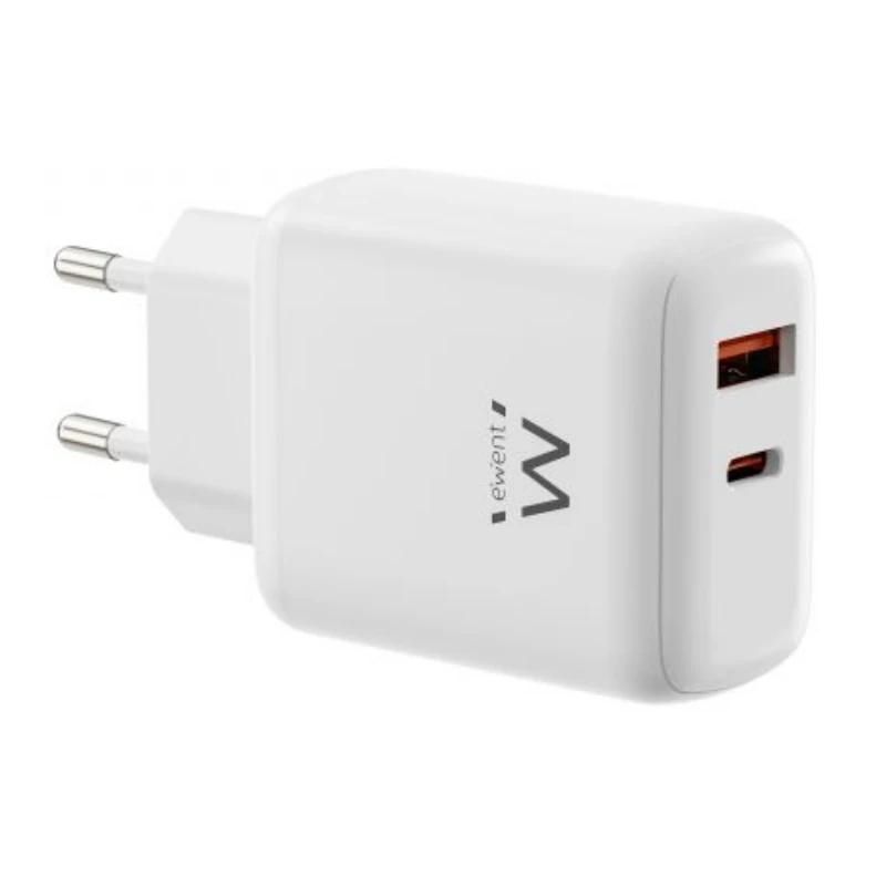 Cargador o adaptador de corriente Ewent RAPIDO GAN DE 45W /USB-C PD Y USB-A