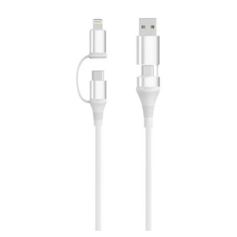 Chargeur ou adaptateur secteur Ewent Cable Carga 4-1 60W 2m USB-C Lightning USB-A