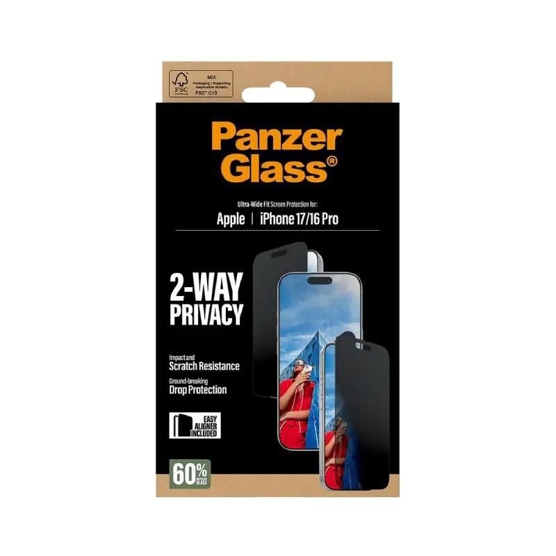 Protector pantalla PanzerGlass Privacy iPhone 17/16 Pro