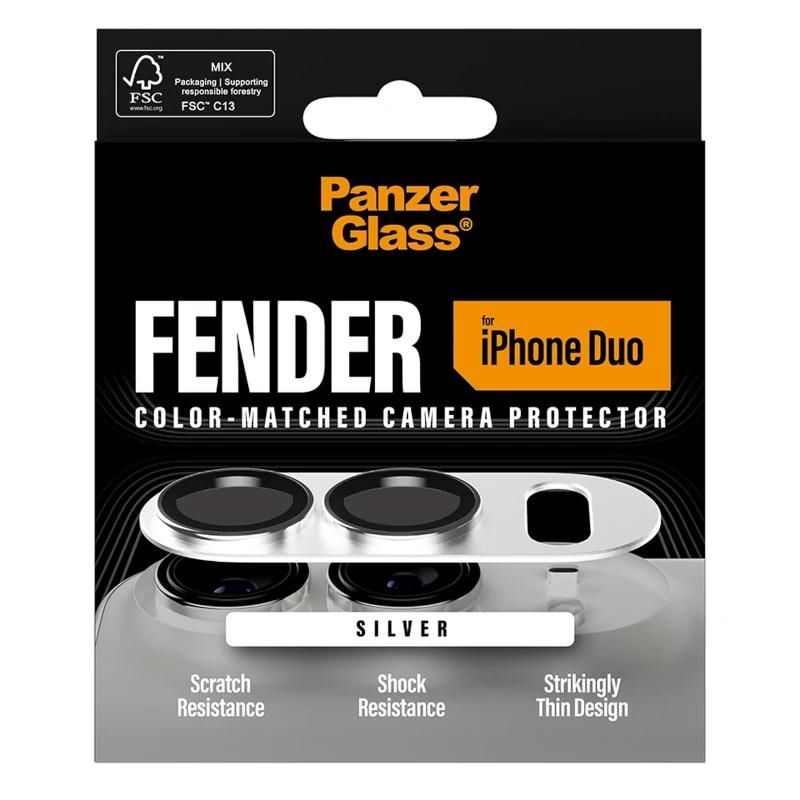 Funda o protector para móvil PanzerGlass Fender Camera Prot iPhone Duo Silver