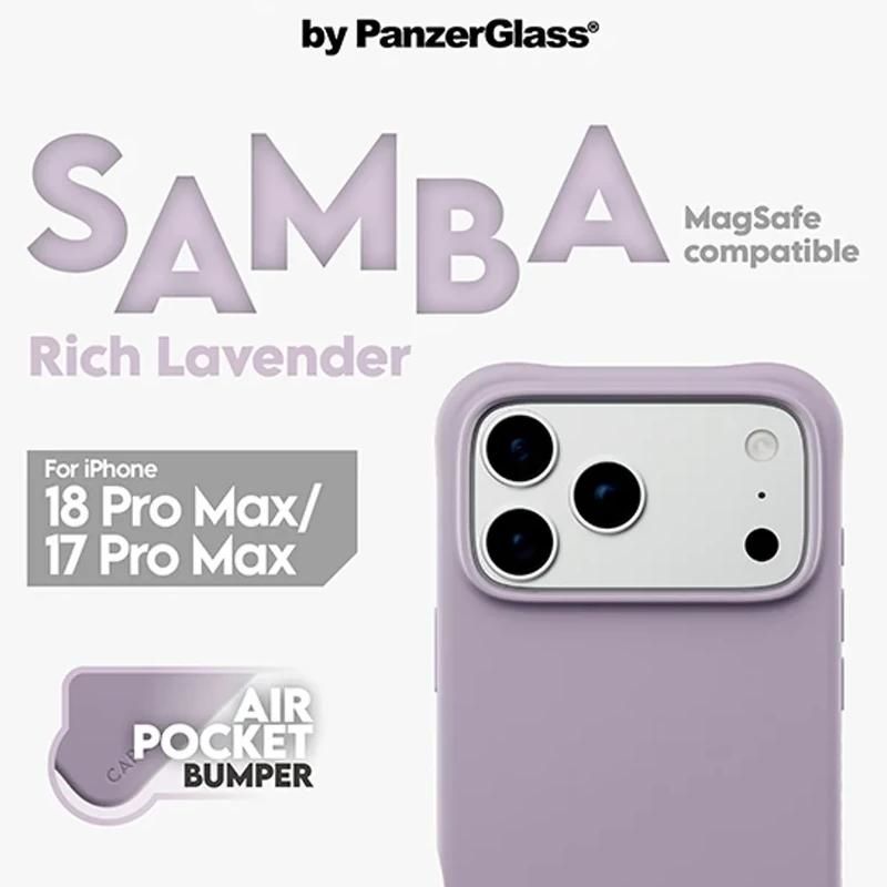Phone case or protector PanzerGlass Care Samba Case Lavander MagSafe iP 18Pro 17Pro