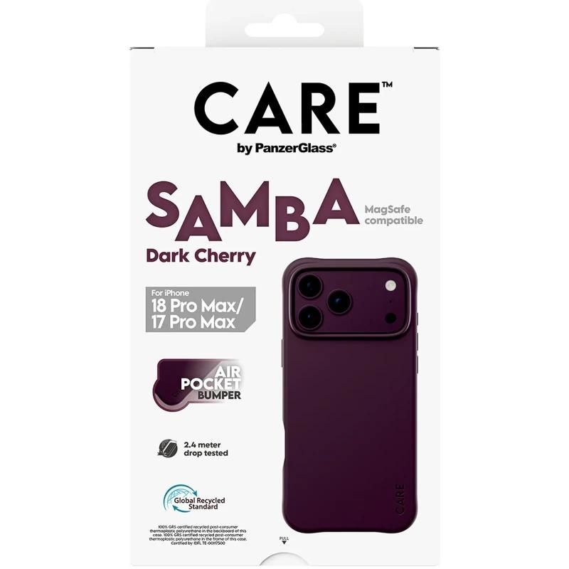 Phone case or protector PanzerGlass Care Samba Case Cherry MagSafe iP 18PrMax 17PrMax