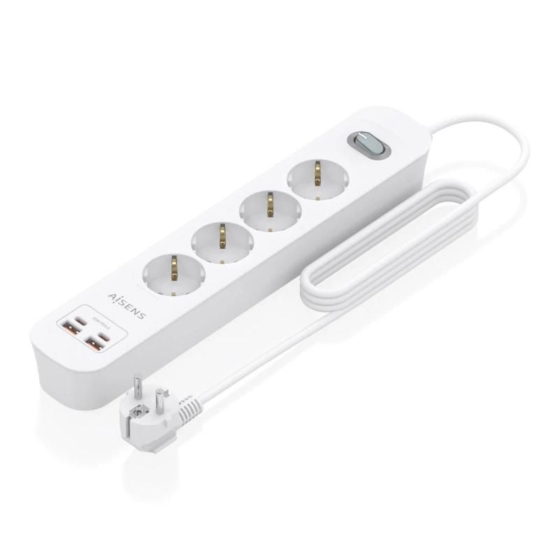 Aisens Regleta 4 tomas interruptor PD 2xUSBC 2xUSB
