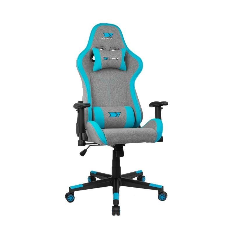 Cadira gaming DRIFT DR90 PRO gris/blau amb reposabraços 2D