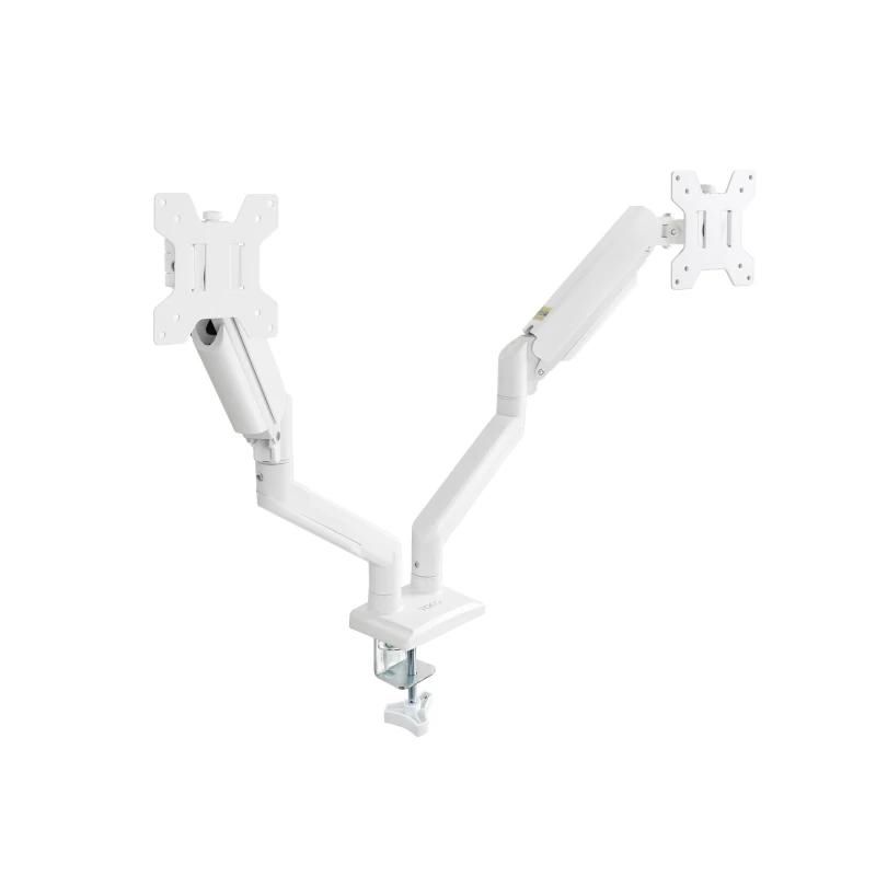 Soporte de mesa TooQ DB1434TNR-W 2 brazos 13-34" blanco