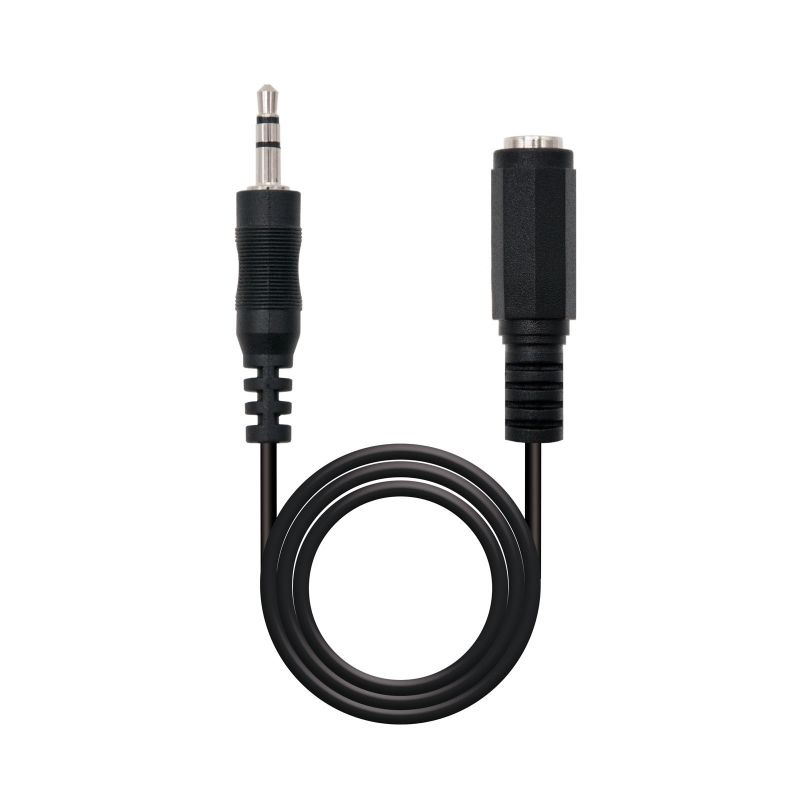 Cable de audio NANOCABLE 10.24.0203 Jack 3.5 mm macho a hembra, 3 m, negro