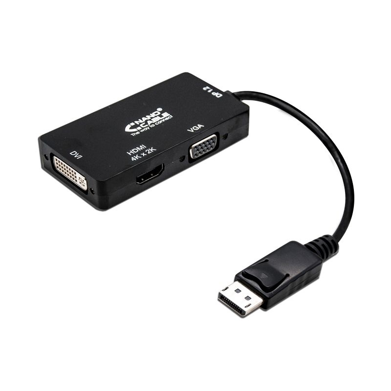 Nanocable DisplayPort to VGA/DVI/HDMI Converter 10.16.3301-BK Black