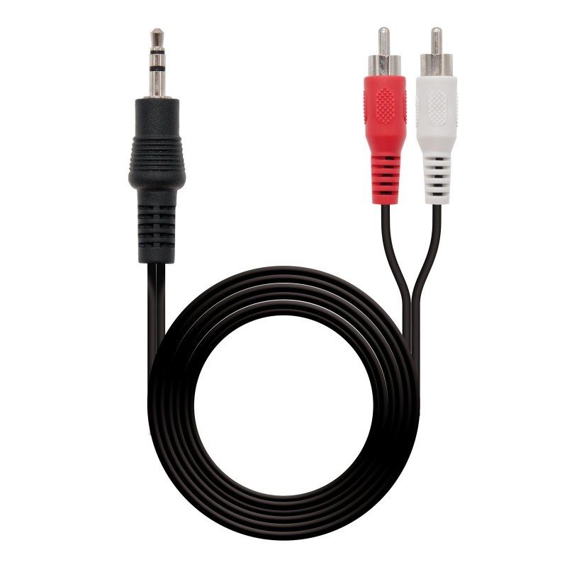 Audio or video cable NANOCABLE Audio Jack 3.5/M-2xRCA/M, 3 M