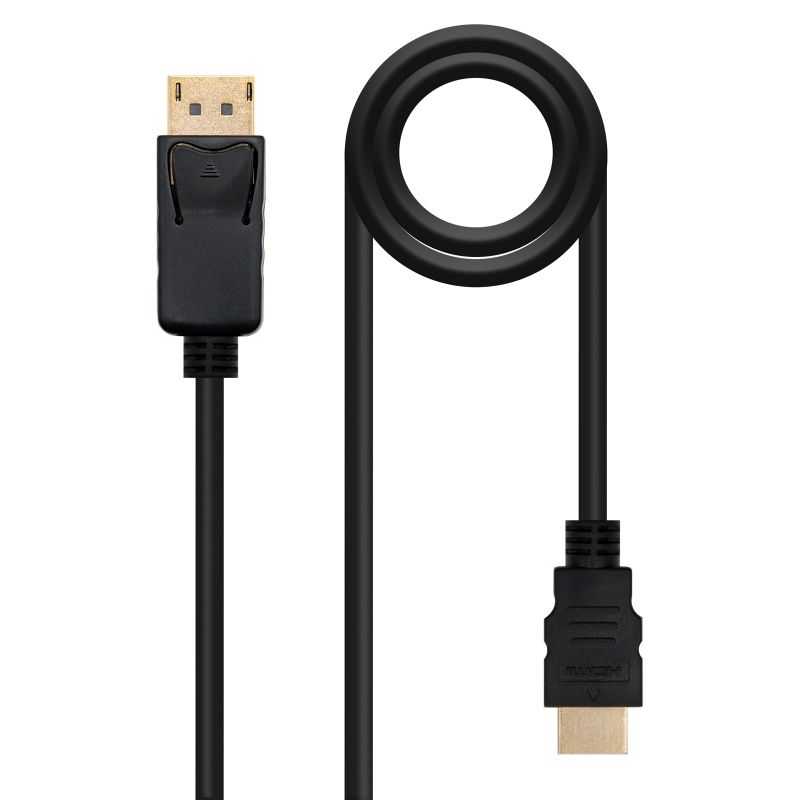 Audio or video cable NANOCABLE Conversor DP a HDMI 0,5 M black