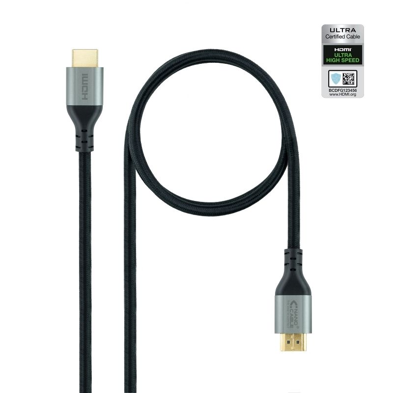 Audio or video cable NANOCABLE HDMI 2.1 CERTIFICADO ULTRA HS 1 M