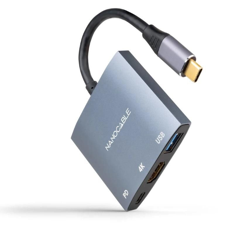 Audio or video cable NANOCABLE Conversor USB-C a HDMI/USB3.0/PD 15 cm