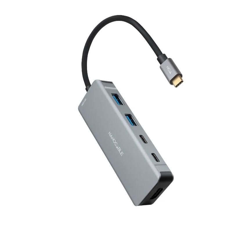 Audio or video cable NANOCABLE Hub USB-C 2xUSB-A+2xUSB-C+HDMI+USB-C PD