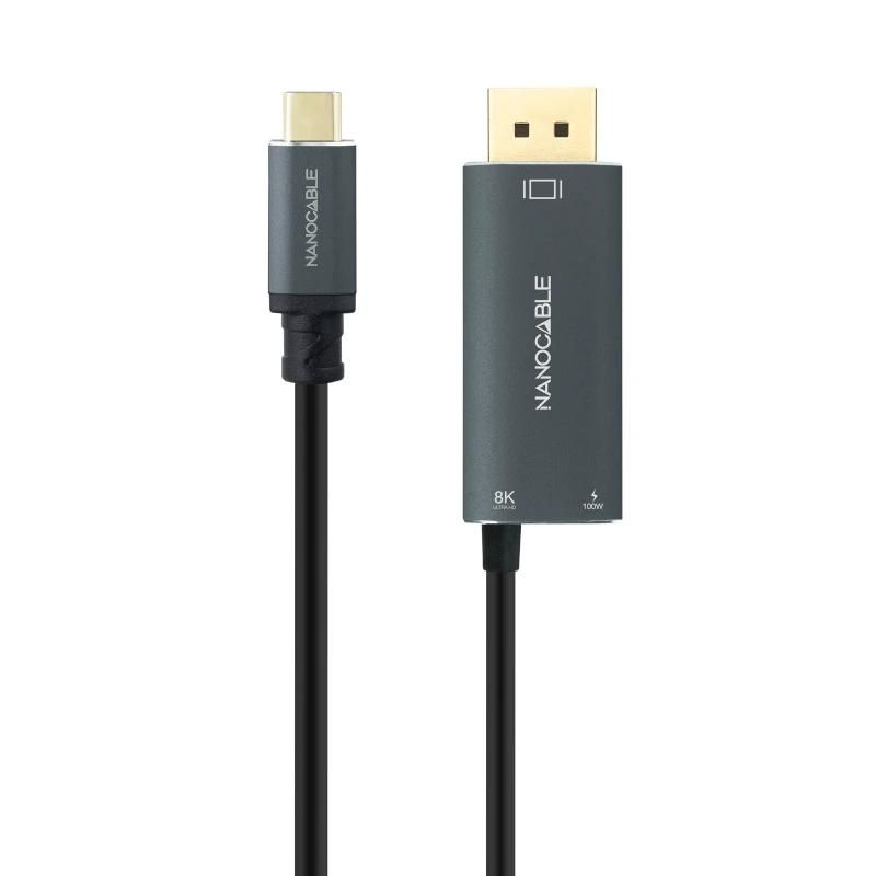 Câble audio ou vidéo NANOCABLE USB-C/M-DP/M+USB-C/H PD 1.8M