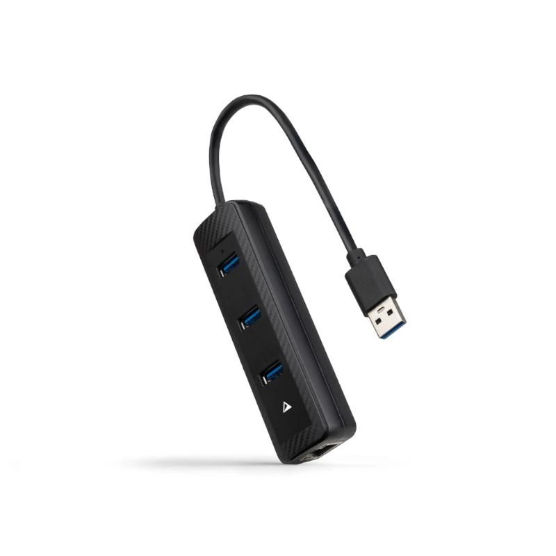 Network cable, connector or tool NANOCABLE Conversor USB 3.0 Ethernet + 3xUSB 3.0