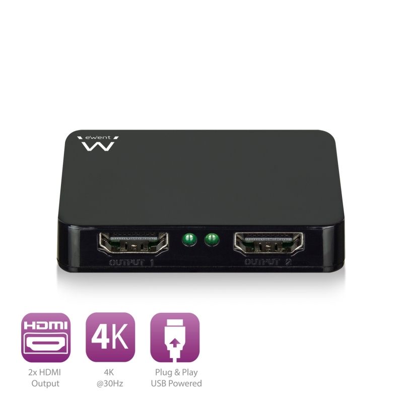 Câble ou accessoire Ewent Divisor 4K HDMI 1x2 High Speed