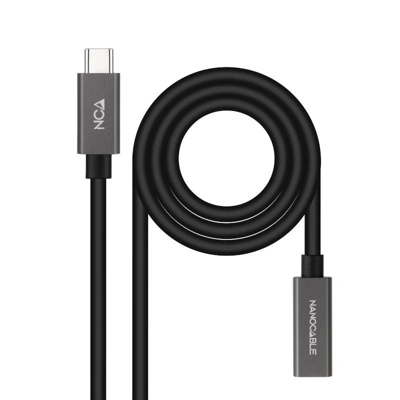 Câble ou accessoire NANOCABLE Cable USB 3.2 Gen2 USB-C M/H 1,5 M noir