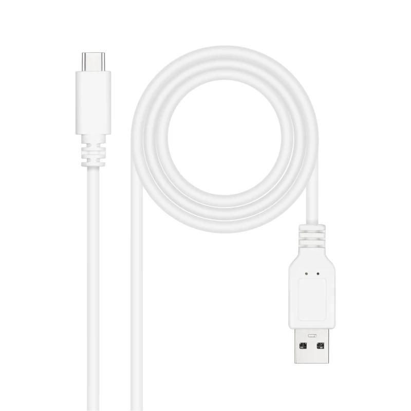 Cable or accessory NANOCABLE Cable USB 2.0 3A USB-C-M/M 1M white