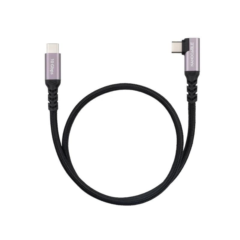 Câble ou accessoire NANOCABLE Cable USB-C 3.2 GEN2 Acodado 100W 1 M
