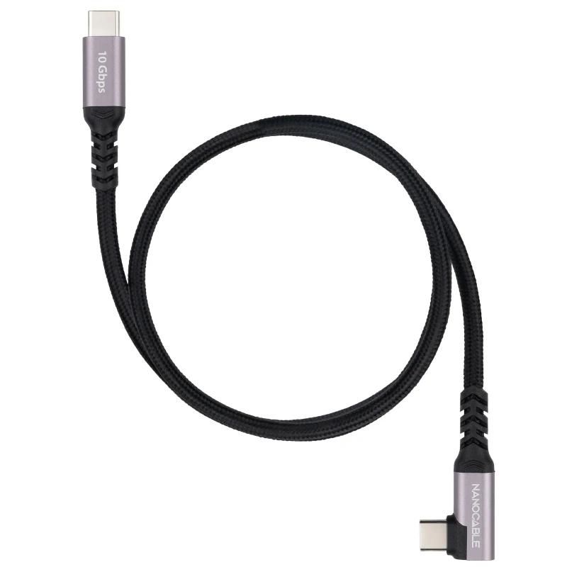 Câble ou accessoire NANOCABLE Cable USB-C 3.2 GEN2 Acodado 100W 2 M