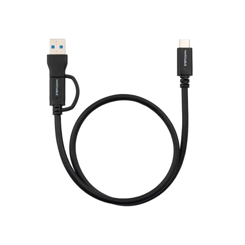 Câble ou accessoire NANOCABLE Cable USB-C+USB-A/USB-C 3.2 GEN2 0.5M