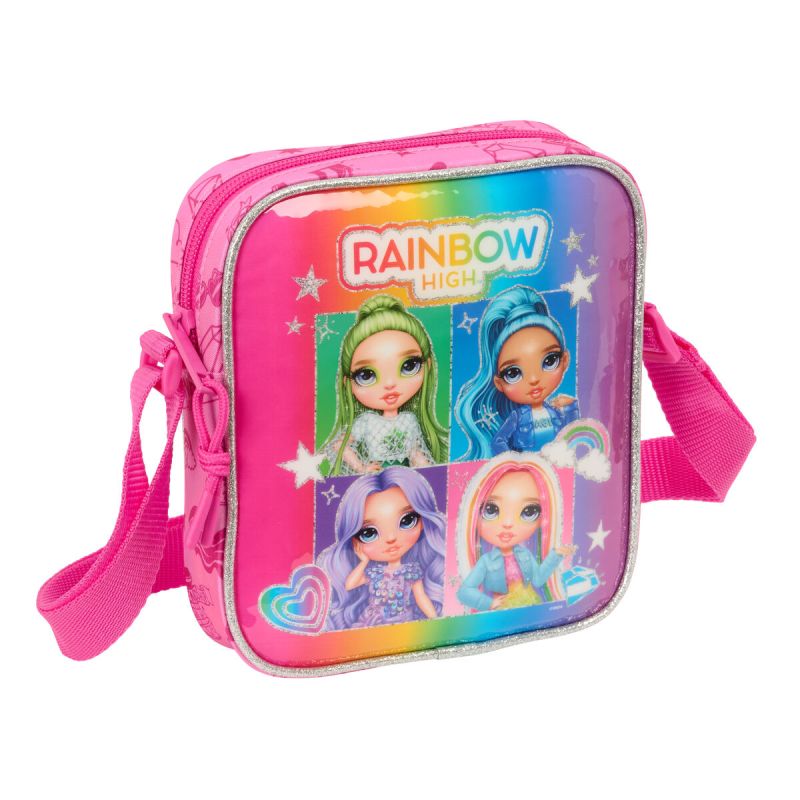 Shoulder Bag Rainbow High Shine Multicolour 16 x 18 x 4 cm