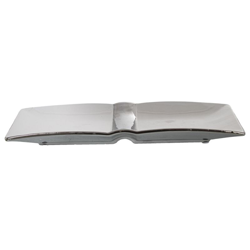 Centerpiece Alexandra House Living White Silver Ceramic 31 x 14 x 3 cm
