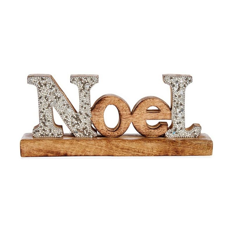 Decorative Figure Krist+ Noel Silver Glitter 6,5 x 10 x 25 cm