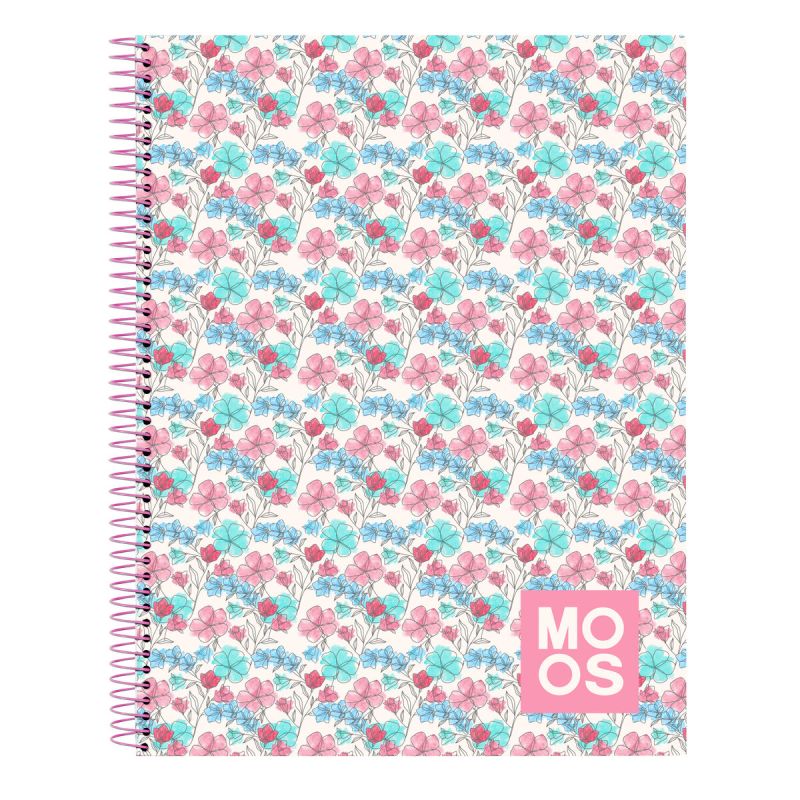 Notebook Moos Flores Multicolour A4 120 Sheets