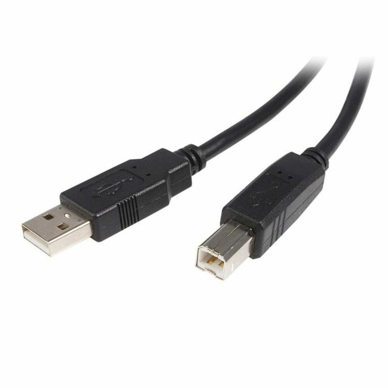 USB A to USB B Cable Startech USB2HAB1M Black