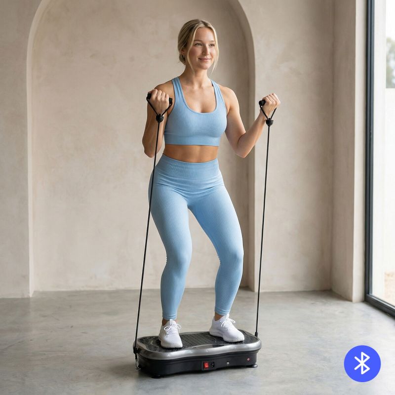 Vibration Platform with Speaker, Resistance Bands and Remote Control Vivflow InnovaGoods