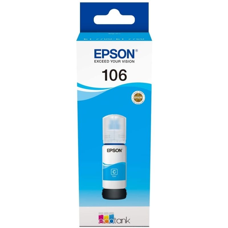 Cartucho de tinta Epson Botella Tinta Ecotank 106 Cyan