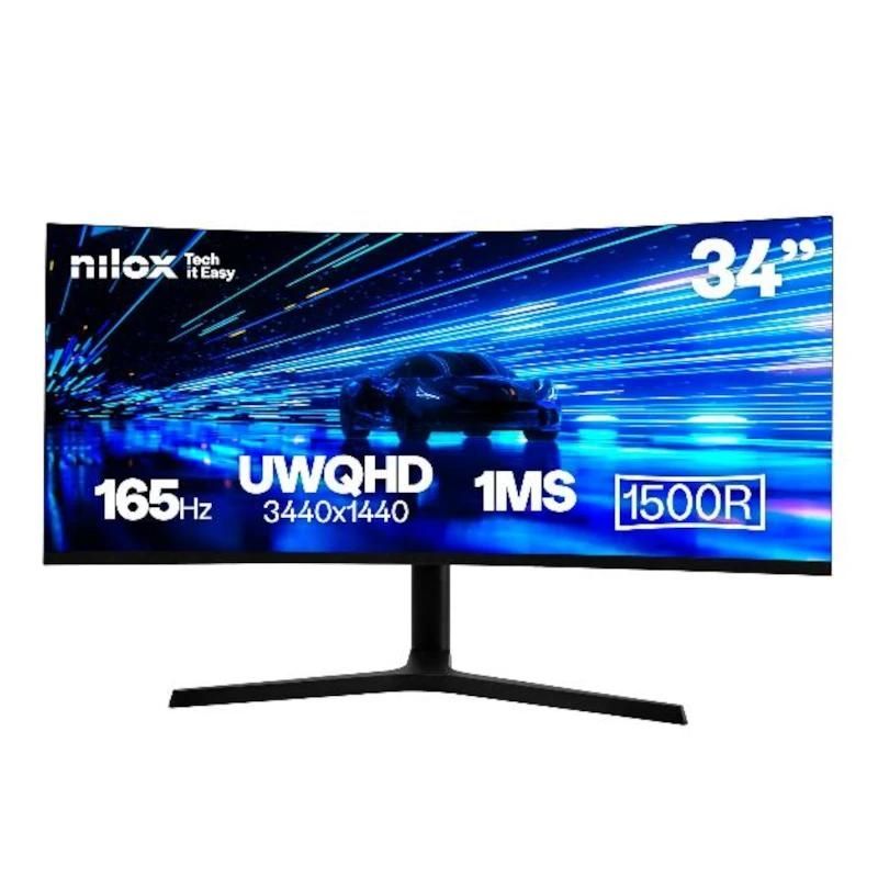Monitor NILOX NXM344KD22 Monitor 34" UWQHD MVA 165Hz Curvo
