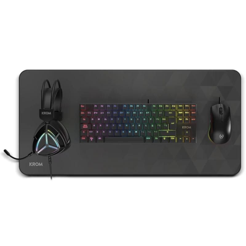 KROM KLASS PCombo Gaming 4 en 1 RGB Negro