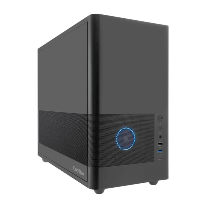 Boîtier d'ordinateur CoolBox Matx USB-C 3.2 G1 F.Metal S/Fte noire