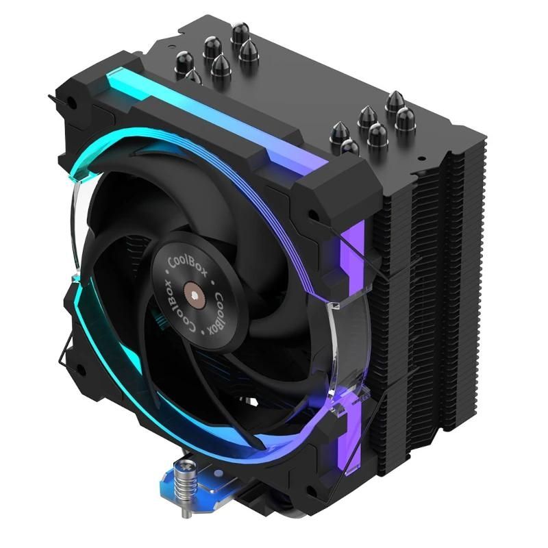 Refrigeración para ordenador CoolBox Gaming Disipador CPU 6 Heatpipes 240W ARGB