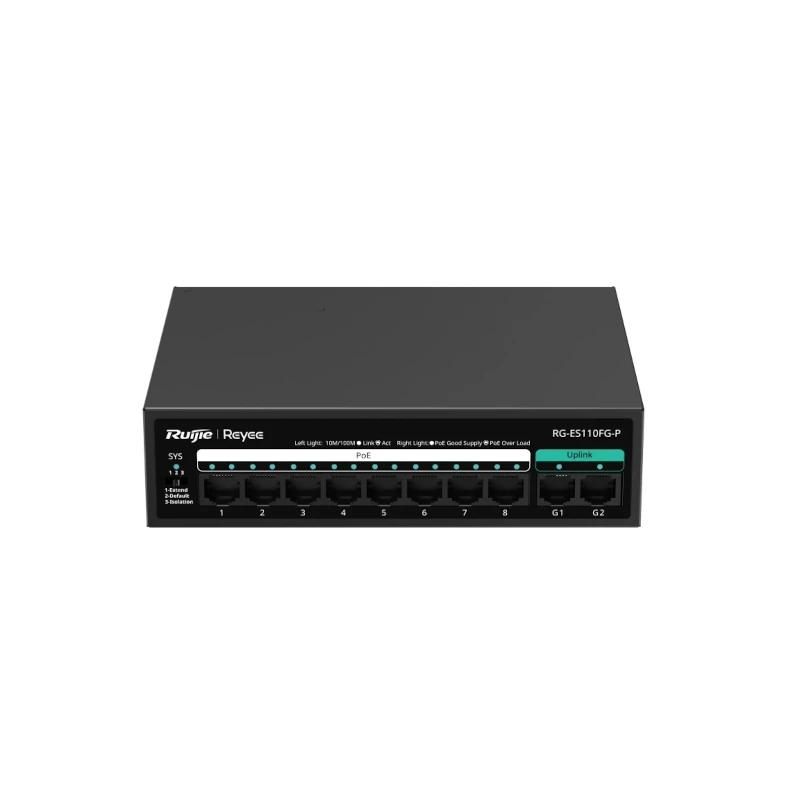 Conmutador de red Ruijie Networks Reyee 8-Port 100Mbps + 2 Uplink Port 1000Mbps, 8 o