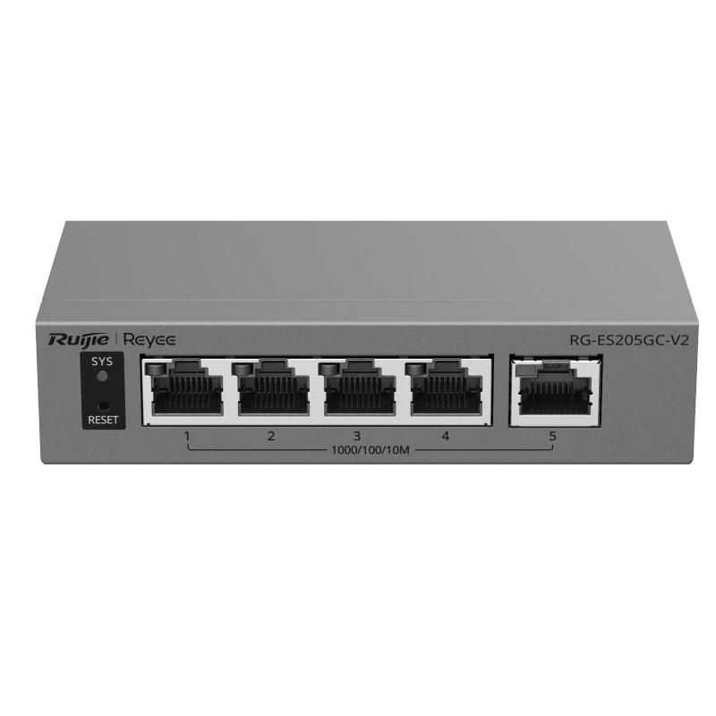 Conmutador de red Ruijie Networks Reyee RG-ES205GC-V2 Switch Cloud 5P Gigabit No PoE
